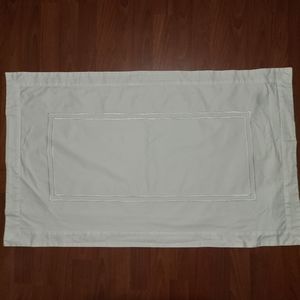 Fieldcrest King sateen duvet cover and shams with border embroidery white/white